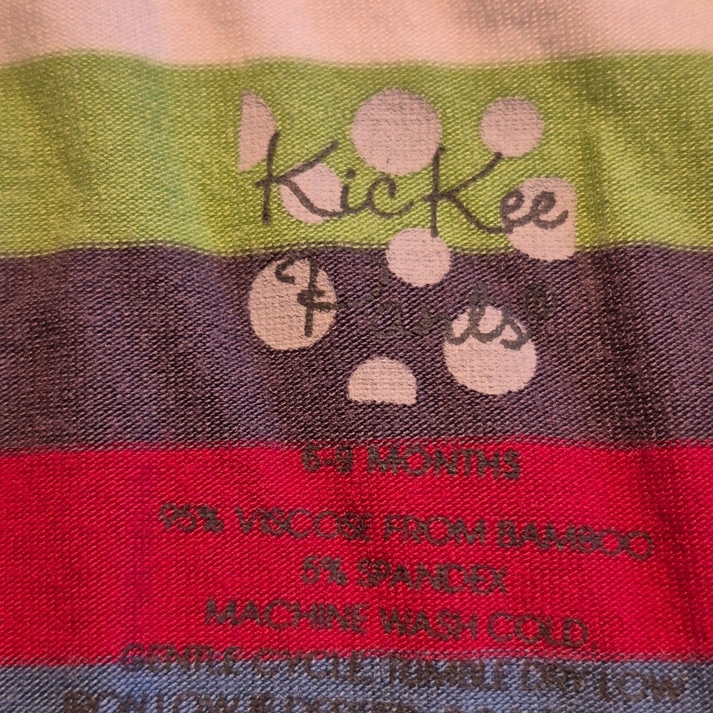 Kickee pants boys 6-9 months striped zipper closure footie VGUC - Picture 6 of 6